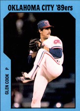 1985 Oklahoma City 89ers TCMA #8 Glen Cook Ithaca College Baseball Card