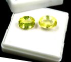 Matching Pair 10mm Certified Natural Yellow Sapphire 14.35Ct Oval Shape Gemstone