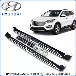 OEM STYLE RUNNING BOARDS/ SIDE STEPS- PAIR FOR HYUNDAI SANTA FE 2013-2017 - Picture 1 of 13