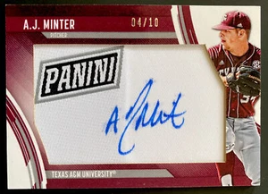 2017 Panini Day Auto /10 A. J. Minter RC #AM RPA Rookie Patch Auto MT - Picture 1 of 2