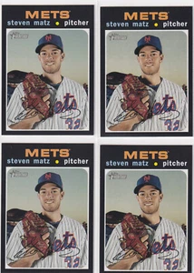 LOT (8) STEVEN MATZ NEW YORK METS - 2020 TOPPS HERITAGE BASEBALL P562  - Picture 1 of 2