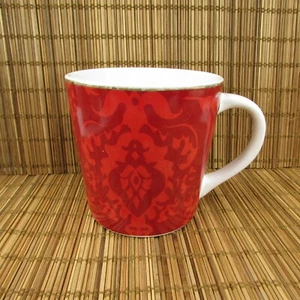 Starbucks Red Brocade Tapestry Coffee Cup 2004 Holiday Mug - Picture 1 of 9