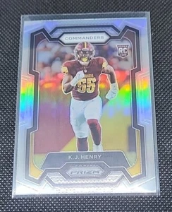 2023 Panini Prizm Football KJ Henry Silver Rookie RC #400 Refractor K.J. - Picture 1 of 8