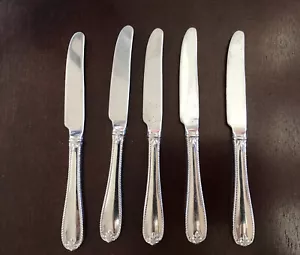 Set Of 5 Lenox Knives TUDOR BEAD AUGUSTA 18/10 Stainless Steel Rope Edging - Picture 1 of 3
