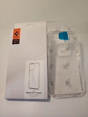 Spigen Ultra Hybrid 2023 iPhone 15 Pro Max Case 6.7" Crystal Clear AntiYellowing - Image 1 of 4