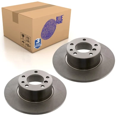 Pair of Front Brake Disc Fits BMW 5 Series E34 Blue Print ADB114340 - Image 1 of 3