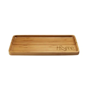 Engraved Bamboo Serving Tray Home w/ State - Style 2 - Picture 1 of 17