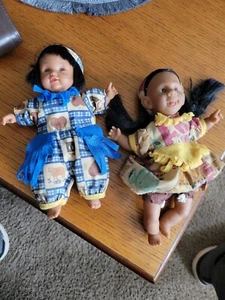 Vintage Teepee Tots Bean Bag Dolls. Lot Of 2 - Picture 1 of 11