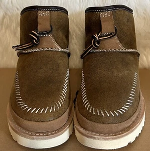 UGG CHESTNUT BOMBER CAMPFIRE PULL-ON SHEEPSKIN BOOTS, MEN US 6/ EUR 39 - Picture 1 of 6
