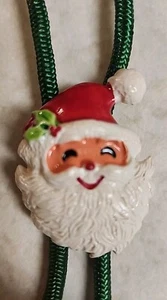 Vintage Christmas Santa Claus Face Design with Green Cord and Boots SHIPS FREE! - Picture 1 of 8