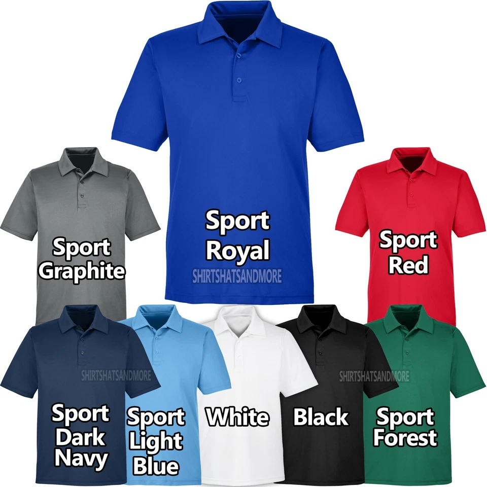 BIG MENS Moisture Wicking Polo Shirt UV Protection Dri Fit XL 2X 3X, 4X, 5X, 6X  - Image 1 of 1