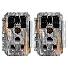 2-Pack Trail Game Cameras 24Mp 1296P 100ft No Glow Waterproof Night Vison Camera