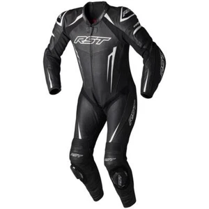 RST TracTech Evo 5 CE AAA Leather 1 Piece Motorcycle Race Suit - Black / White - Picture 1 of 2