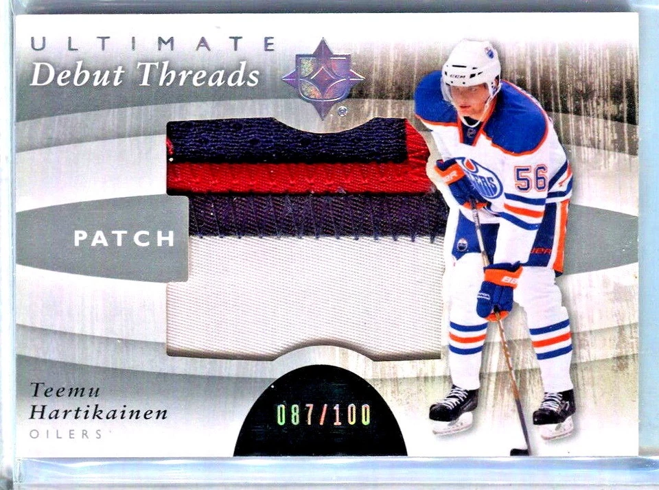 Teemu Hartikainen 2011-12 UD Ultimate Collection Debut Threads 3Clr Patch#87/100 - Image 1 of 1