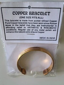 Copper Bracelet Made in India One Size Fits All - Picture 1 of 9