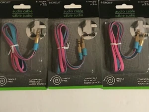 (3) E-circuit 36 Inch Tangle-Free Audio Cable - Brand New- Lot of three pieces - Picture 1 of 2