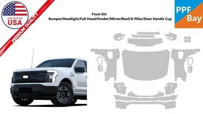 Película de protección de pintura PreCut KIT PPF para Ford F-150 Lightning Pro/Flash 2022-2025 Foto 1 de 4