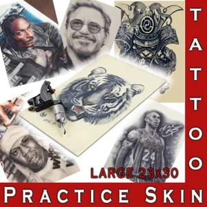 LARGE Tattoo Fake Skin Synthetic Practice Blank Sheets 19.5x29cm 3mm thick - Picture 1 of 14