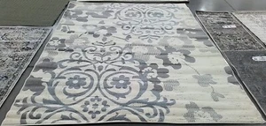 IVORY / GREY 8'-0" x 10'-0" Back Stain Rug, Reduced Price 1172772725 ADR114C-8 - Picture 1 of 4