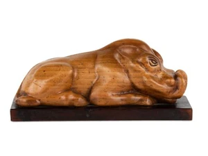 Jack Coutu [1924-2017] - 1948 - Warthog - wood carving - sculpture - unique - Picture 1 of 4