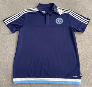 NEW YORK CITY FC ADIDAS 2015 NYCFC POLO SHIRT LARGE MEN - Picture 1 of 8
