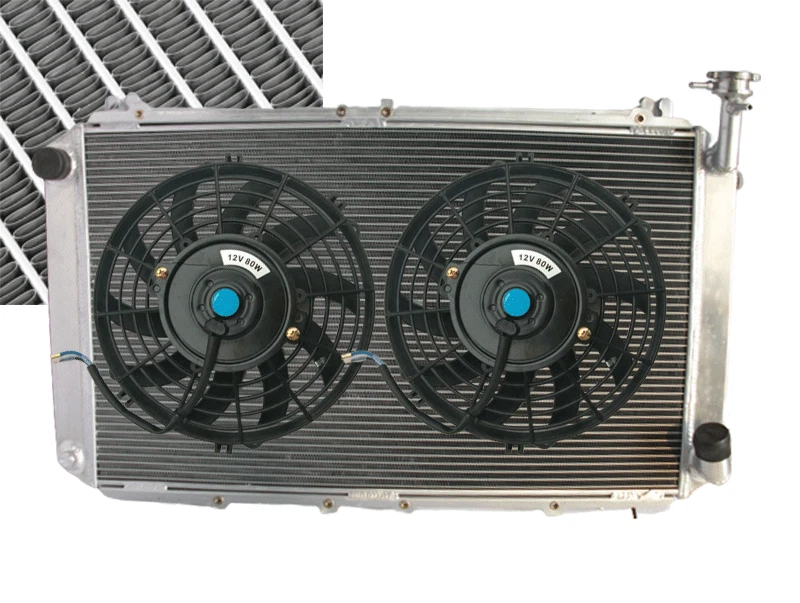 3Row Aluminium Radiateur+Fans pour Nissan Y60 PATROL GQ 4.2L Petrol 1987-1997 MT - Imagen 1 de 4