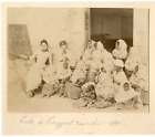 Algérie, Ecole De Touggourt Vintage Albumen Print.  Tirage Albuminé  11X16