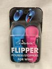 Rabbit Flipper Wine pourer/stoppers Pink Blue bar man cave parties NEW SEALED!