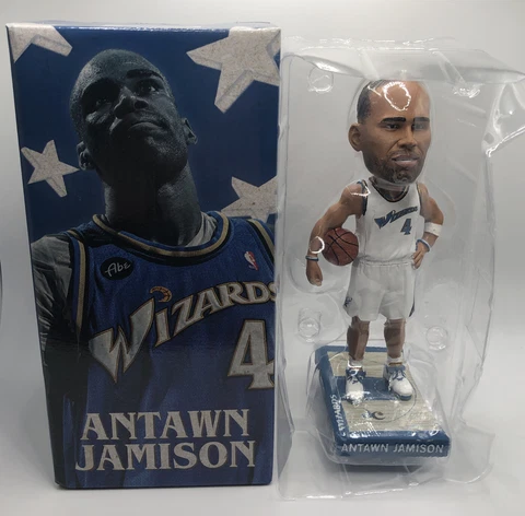 SGA Antawn Jamison Washington Wizards Bobblehead 2/11/2023 NIB #1 Big Three Set Cover