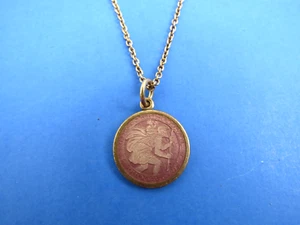Sterling Silver St. Christopher Enamel Charm Pendant w/ 925 Italy Necklace Chain - Picture 1 of 7