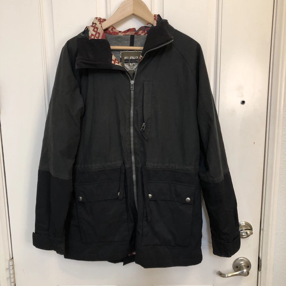 BURTON толстовка с капюшоном DRYRIDE парка Куртка Пальто женщин большой L черный сноуборд лыж зима - Изображение 1 из 4