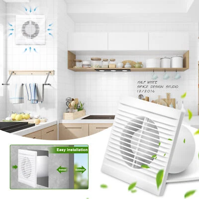 EXTRACTOR FAN VENTILATOR 4"/100mm SILENT POWERFUL BATHROOM TOILET KITCHEN WHITE - Image 1 of 4