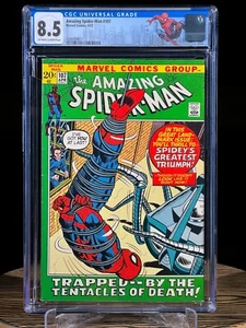 AMAZING SPIDER-MAN #107 1972 CGC 8.5 Harry Osborne Gwen Stacy Marvel Stan Lee - Picture 1 of 2