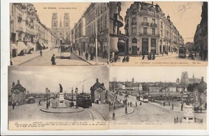 Lot de 4 cartes postales anciennes old post cards ORLÉANS tramway 3 - Imagen 1 de 1