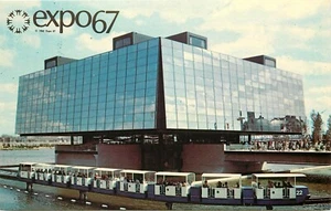 Expo 67 Montreal Worlds Fair Quebec Pavillion Canada 1963 Postcard - Picture 1 of 2