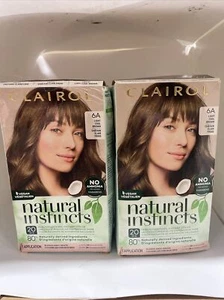 (2)Clairol Natural Instincts Demi-Permanent Hair Dye, 6A Light Cool Brown Hair - Picture 1 of 3