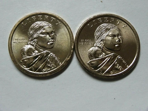 2012 P  D  NATIVE AMERICAN SACAGAWEA  UNC+  DOLLARS (2-COINS)  ITEM #73R Cover