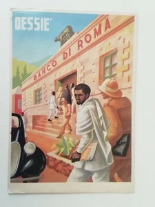 Cartolina Pubblicitaria Banco di Roma Dessié Coloniale Africa Orientale Aoi - Foto 1 di 2