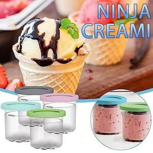 Ninja Creami Ice Cream Maker Pints 4 Pack Compatible with NC299AMZ NC300s Series - Picture 1 of 27