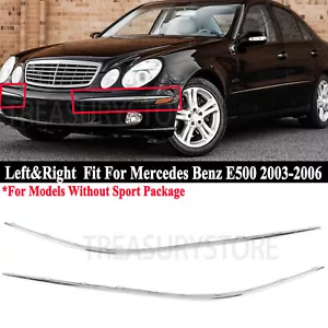 Front Bumper Trim For Mercedes Benz E320 E500 E55 AMG E350 03-2006 Molding LH RH - Picture 1 of 9