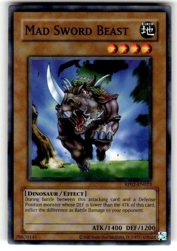 Mad Sword Beast RP02-EN023 Retro Pack 2 Unlimited NM Reprint  - Image 1 of 1