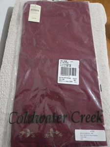 Coldwater Creek Velvet Rose Napkins NEW Set 4 Red Embroidered  - Picture 1 of 5