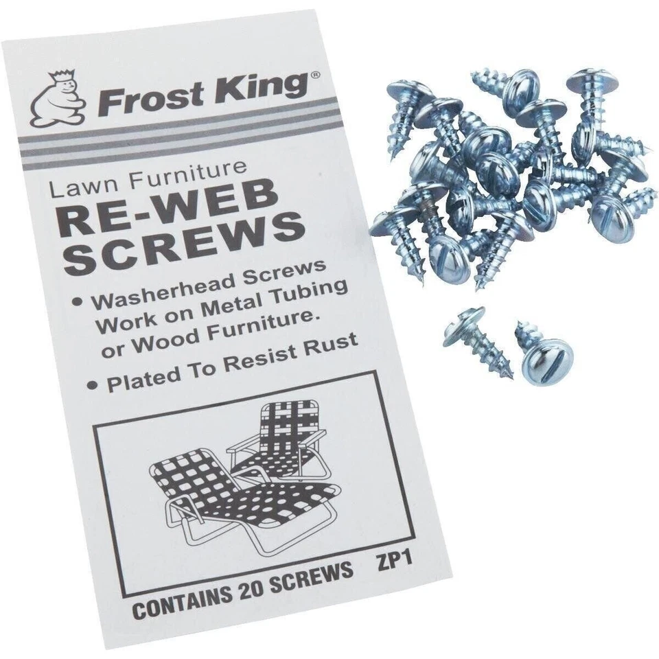 Frost King 20pk REWEBBING Screws Zp1