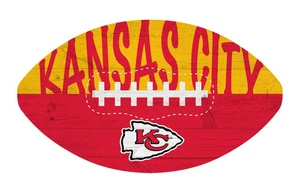 Kansas City Chiefs 12" Football Shaped Sign - Picture 1 of 1