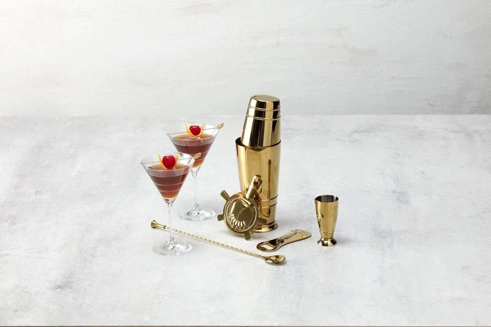 Crafthouse Gold 5pc Bartender Kit Charles Joly Fortessa Bar Tool Set