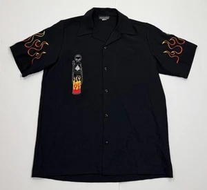 Johnny Suede High Octane Flame Button Up Hemd Herren Größe M *Made In USA* - Bild 1 von 6