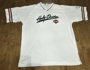 Harley Davidson Motorrad Herren Shirt XL weiß Trikot Logo bestickt Lima Ohio - Bild 1 von 20