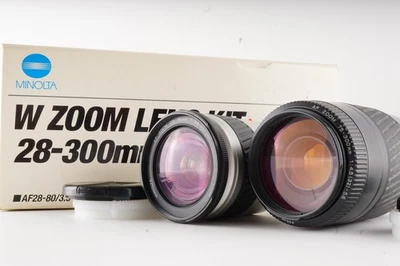 Minolta AF 28-80mm f/3.5-5.6 II & 75-300mm f/4.5-5.6 II Boxed w/ Caps Japan - Image 1 of 4