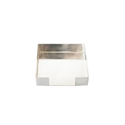 Silver Cocktail Napkin Holder Box - Kitchen Dining Table Basket for Beverage ... - Image 1 of 3
