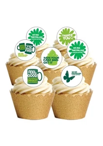 Cake Toppers Macmillan Coffee Morning Cupcake 24 Pre-Cut4cm Edible Wafer Paper - Picture 1 of 9